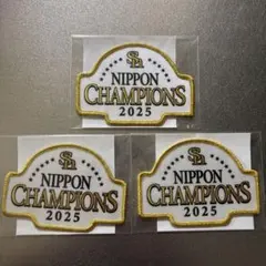 ソフトバンクホークス2025優勝記念ワッペンシール3枚セット