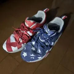 PUMA スニーカー 星条旗柄 アシンメトリー