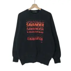 SAVANDER プルオーバースウェットトレーナー　クルーネック　ブラック