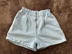 デニムショートパンツ キッズ ライトブルー 150cm