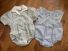 襟付きロンパース 2セット 80