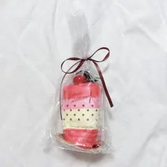ムースケーキタオル 丸辰 可愛い ギフト 赤 ピンク ハンカチ プレゼント