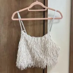 グローバルワーク フェザーフリンジ キャミソール ビスチェ M 新品未使用