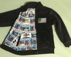 あったかい★ミッキーマウス　アメコミ柄✖︎ブラック　リバーシブル フリース 120