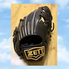 【美品】ZETT 子供用　軟式グローブ　黒　SSサイズ
