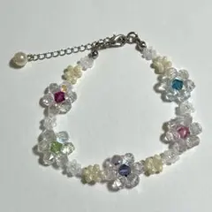 ハンドメイドビーズアクセサリーブレスレットカラフルソロバン