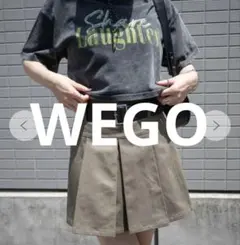 WEGO チノプリーツスカパン FREE カーキ 美品のサムネイル