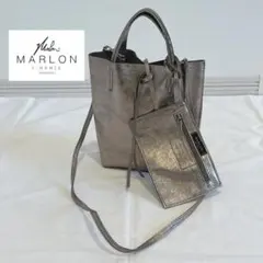 MARLON FIRENZE ハンドバッグ　ショルダー付 ブロンズ 管:983