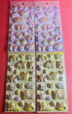 新品未開封 もっと！ふにふにシール リラックマ 4シートセット メルカリ便