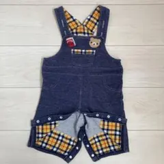 匿名配送　キムラタン　piccolo　サロペット　オーバーオール　チェック　綿