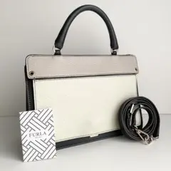 フルラ FURLA ハンドバッグ 2way ライク バイカラー トップハンドル