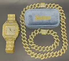 【今だけの3点セット】この価格でフルジルコニアの腕時計・ネックレス・ブレスが揃う