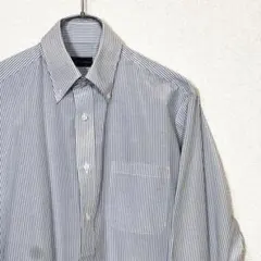 【パーフェクトスーツ】M 39サイズ グレー ストライプ シャツ P.S.FA