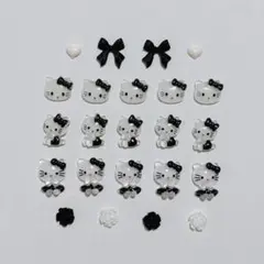 キティ ネイルパーツ セット 15個＋おまけ　⑧