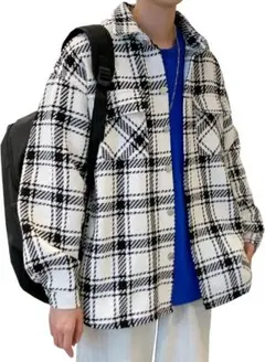 ❣️チェック柄❣️長袖シャツ メンズ ゆったり カジュアル 羽織り ジャケット