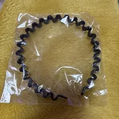 波形デザイン ヘアバンド 黒