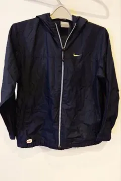 Nike sizeXs ネイビー フード付きナイロンジャケット