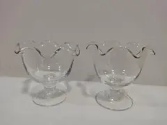 ガラス製デザートカップ 2個セット