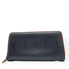 美品　GUCCI　グッチ　希少　ジップアラウンドウォレット　レザー　長財布　黒のサムネイル