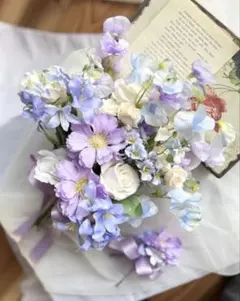 紫×ブルークラッチブーケ☆ブートニア