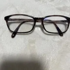 ブルーライトカットメガネ ブラウン マーブル風　レディース　　JINS