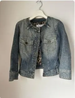 【極美品】DOLCE&GABBANA デニムジャケット ヒョウ柄裏地