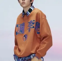 中国李寧 LI-NING スウェット オレンジ S