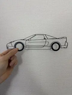 NSX NA2車のシルエット型デザインオブジェ　1:18サイズ