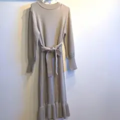 GRL ニットロング 원피스 リボン付き