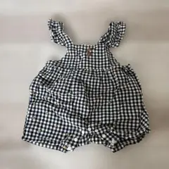 チェック柄ロンパース 70cm