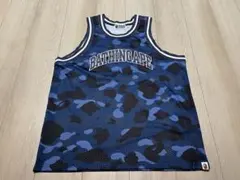 [美品] BAPE Mサイズ 93 ブルーカモ柄 メッシュ バスケットジャージ