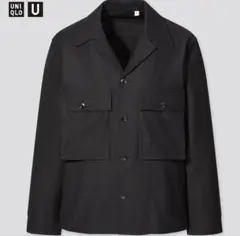 UNIQLO U ジャージーシャツジャケット 黒 Sサイズ