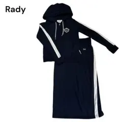 【希少美品】Rady スカートセットアップ　金ロゴ刺繍　サイドライン