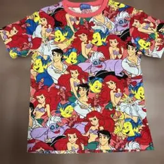 美品　東京ディズニーリゾート リトルマーメイド 総柄Tシャツ S