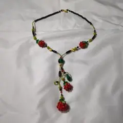 piari様 ハンドメイド ビーズ刺繍ネックレス - メルカリ