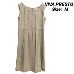 VIVA PRESTO ノースリーブひざ丈ワンピース Mサイズ