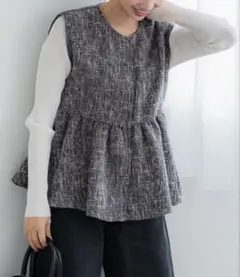 coca ペプラムベスト ジレ　グレー　入学式　卒園式　セレモニー