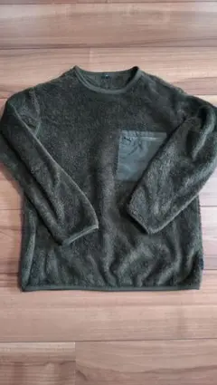 UNIQLO キッズ トップス フリースボア150 オリーブグリーン