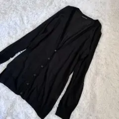 ジェーンフェルナンド ロング カーディガン ブラック 黒色 LL XL