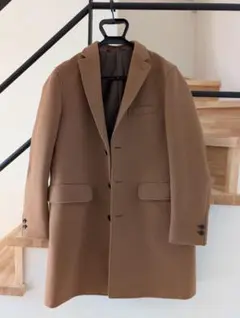 BEAMS ブラウン チェスターコート S