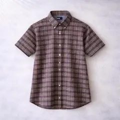 90s トミーヒルフィガー ネイビー ギンガムチェックシャツ アメカジ