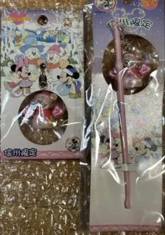 信州限定　雪だるまミッキー　耳かき　チャーム