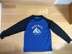 Montbell 長袖カットソー 140サイズ 青黒