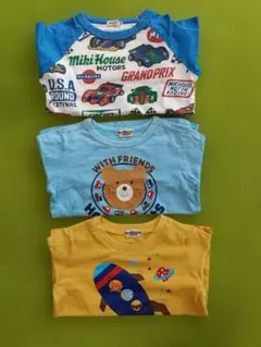 ミキハウス Tシャツ 100cm 3枚セット