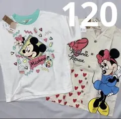 120 リトシー ディズニー ミッキー ミニー なりきり Tシャツ 半袖ブラック