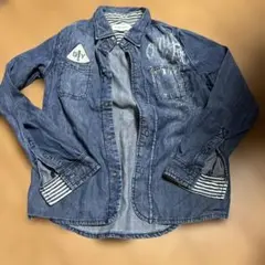 美品　DIESEL デニム長袖シャツ キッズSサイズ　ダンガリーシャツ