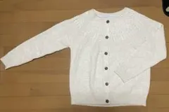 アイボリー ニット カーディガン 長袖