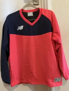 New Balance 長袖ピステ 150 ピンク/ネイビー