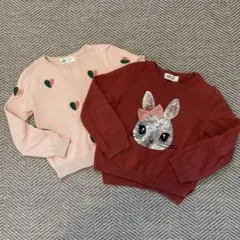 H&M 薄手 トップス ニット 2枚組 まとめ売り 女の子