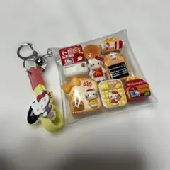 キティちゃん ガチャ詰めポーチ 鈴付きストラップ カプセルトイ ハンバーガーのサムネイル